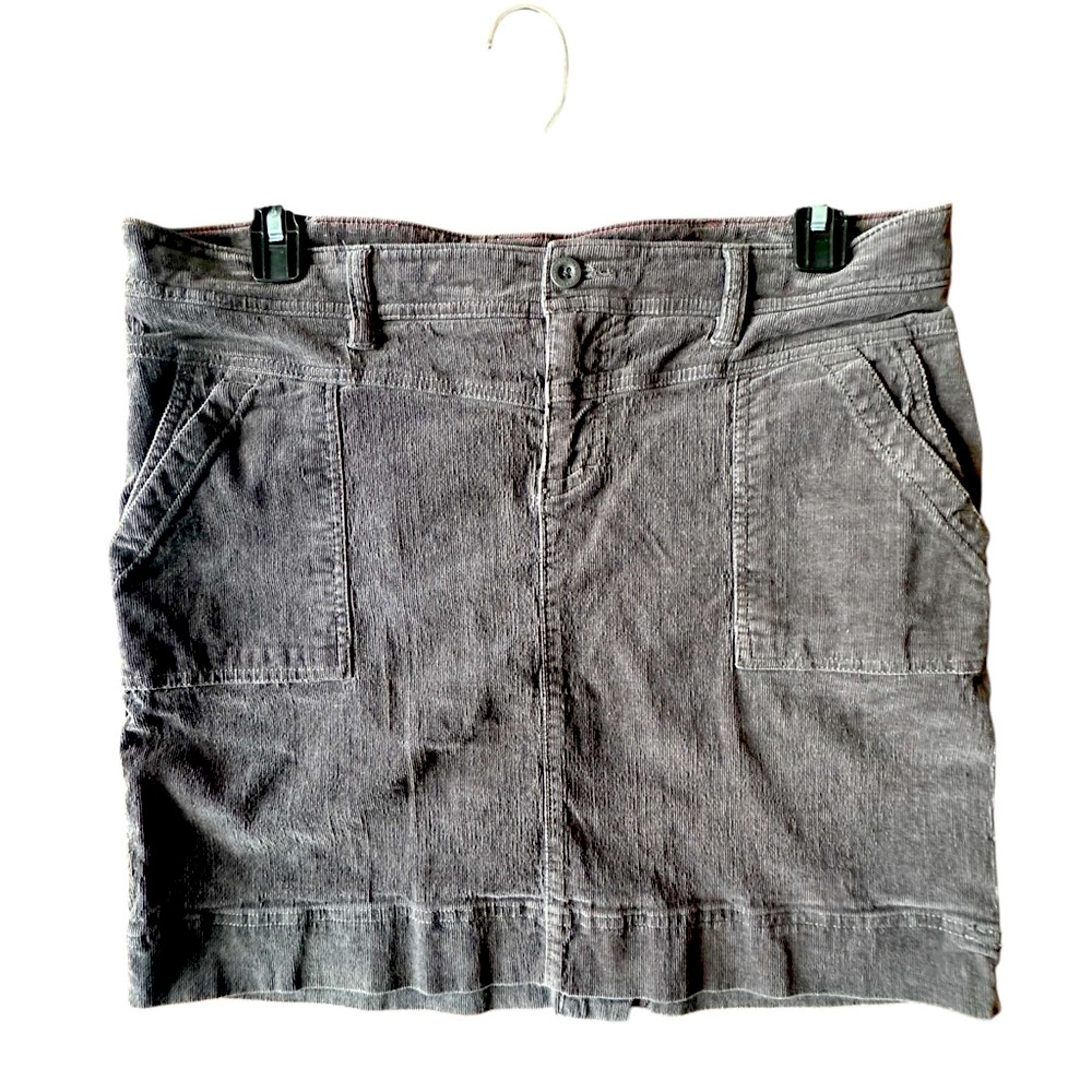 North Face Stretchy Corduroy Skirt Brown Gray Color 14